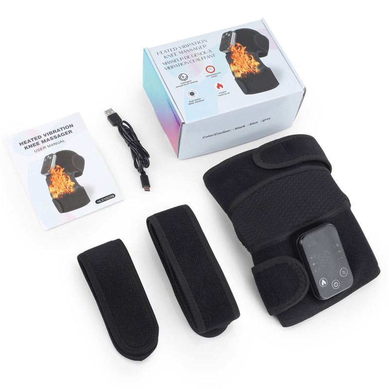 Adjustable Knee & Shoulder Massager – Heat & Vibration Therapy