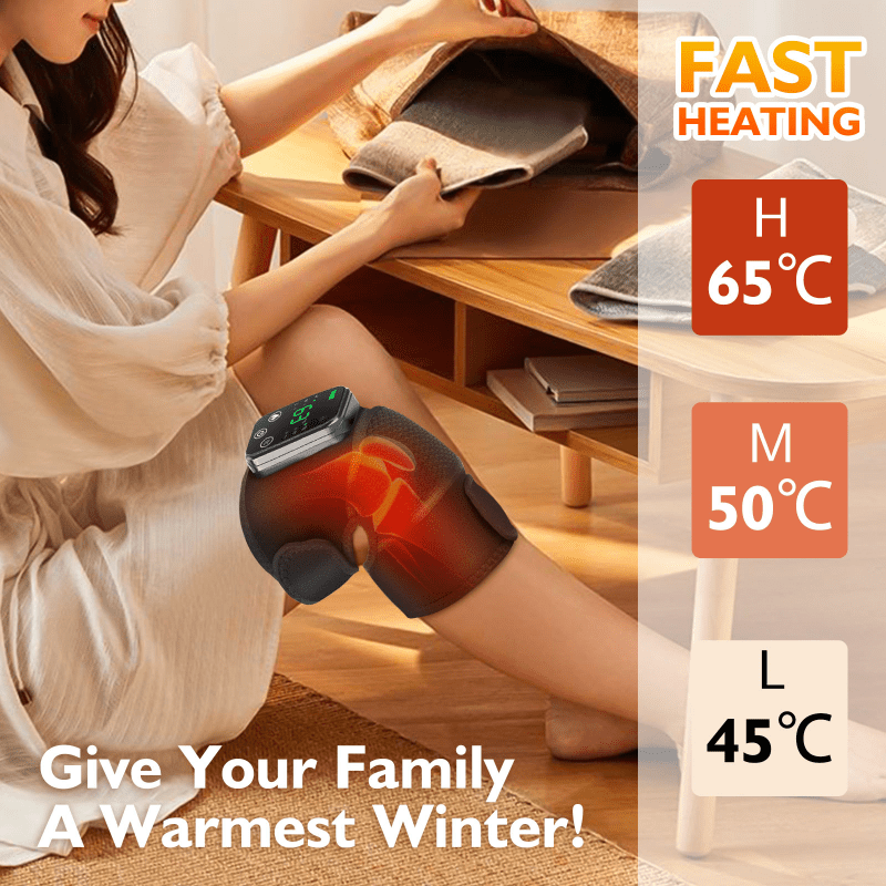 Adjustable Knee & Shoulder Massager – Heat & Vibration Therapy