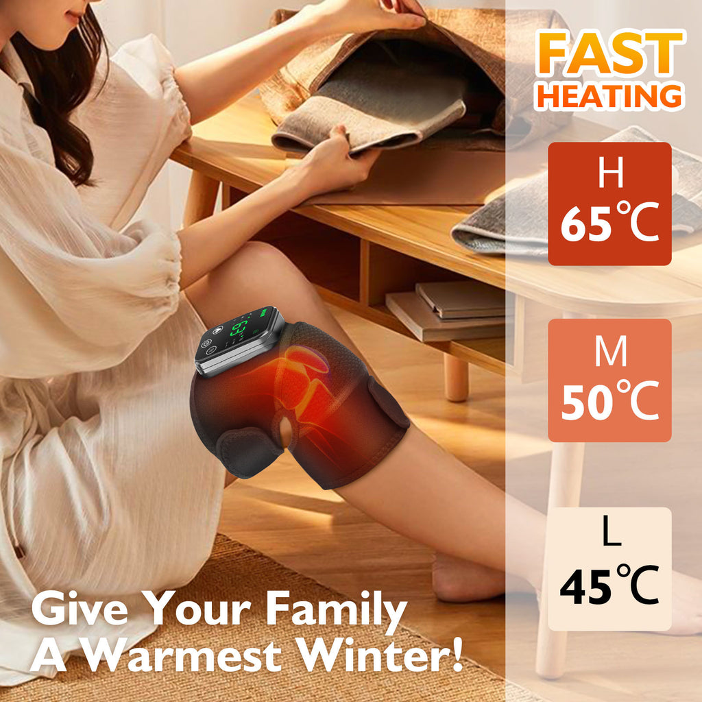 Adjustable Knee & Shoulder Massager – Heat & Vibration Therapy