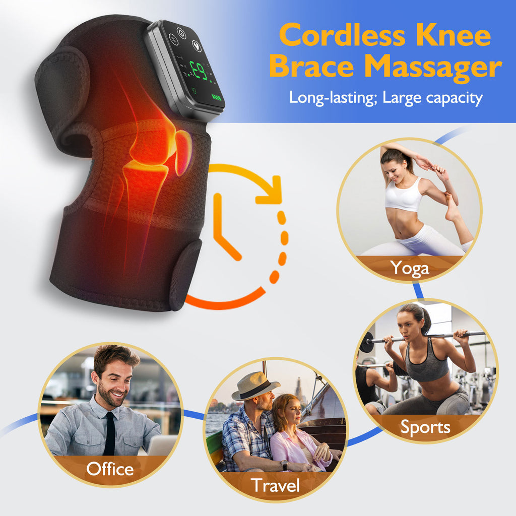 Adjustable Knee & Shoulder Massager – Heat & Vibration Therapy