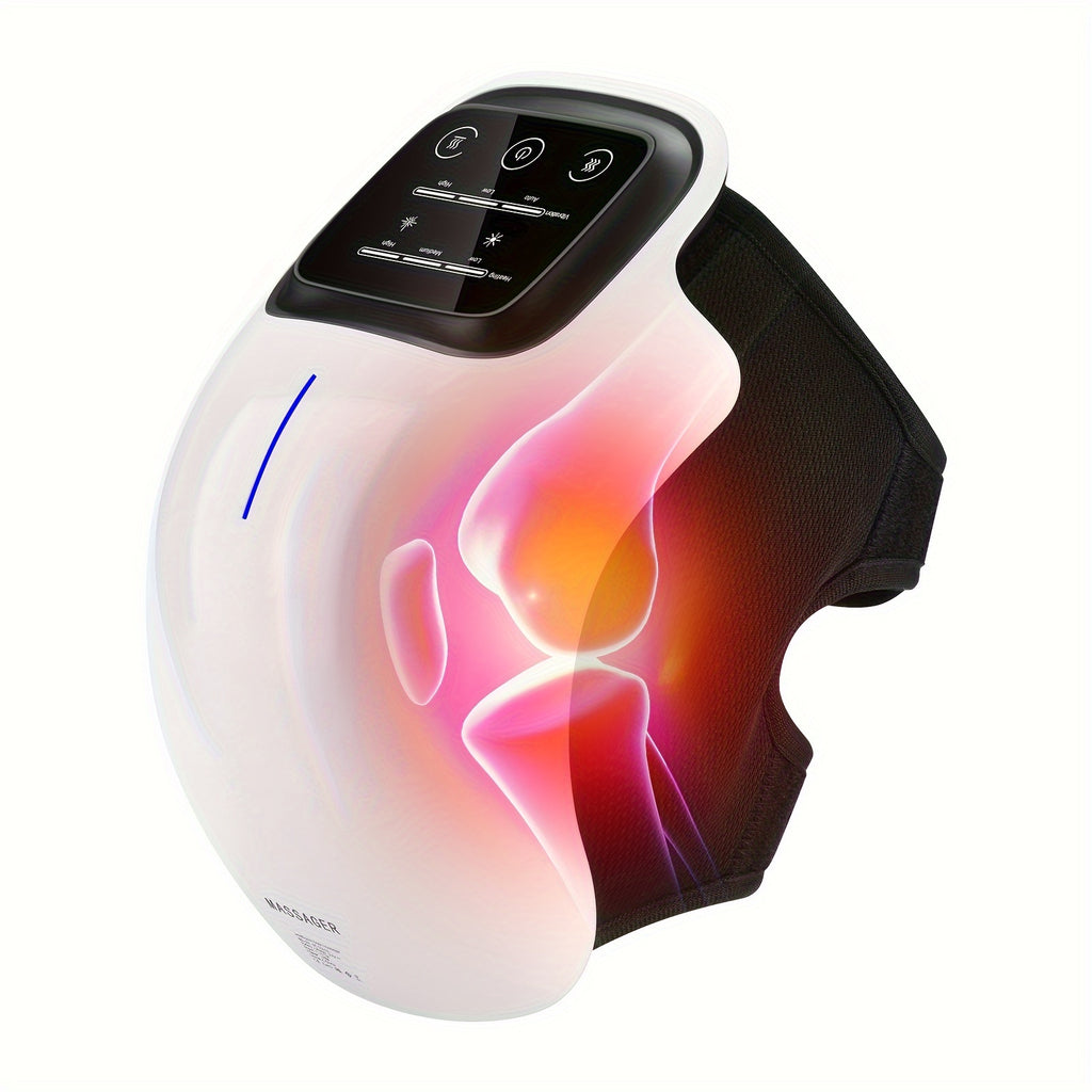 Large Cordless Knee Massager – Heat & Vibration with Adjustable Temperature