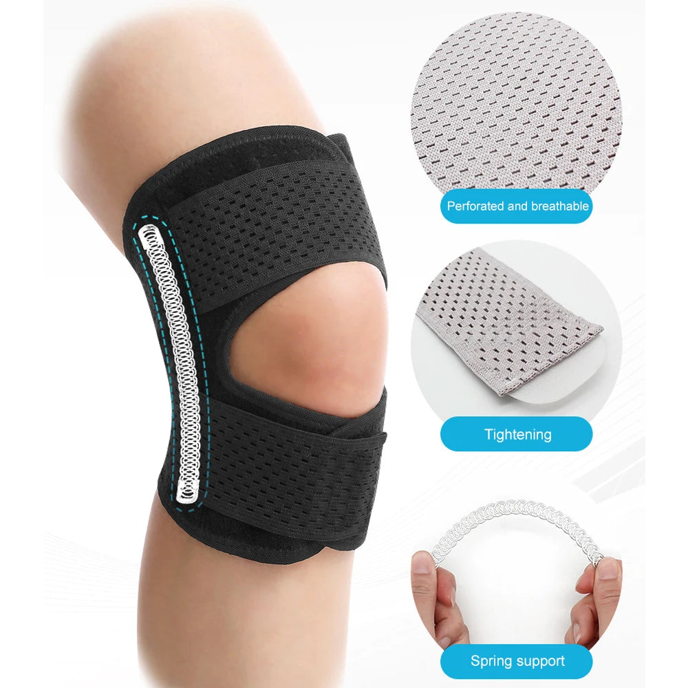 Knee Brace with Side Stabilizers for Meniscus, ACL/MCL & Arthritis Pain Relief