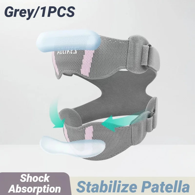 Silicone Pad Patella Strap for Adjustable Compression & Stability
