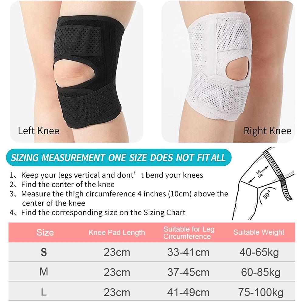 Knee Brace with Side Stabilizers for Meniscus, ACL/MCL & Arthritis Pain Relief