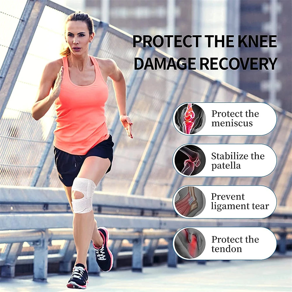 Knee Brace with Side Stabilizers for Meniscus, ACL/MCL & Arthritis Pain Relief