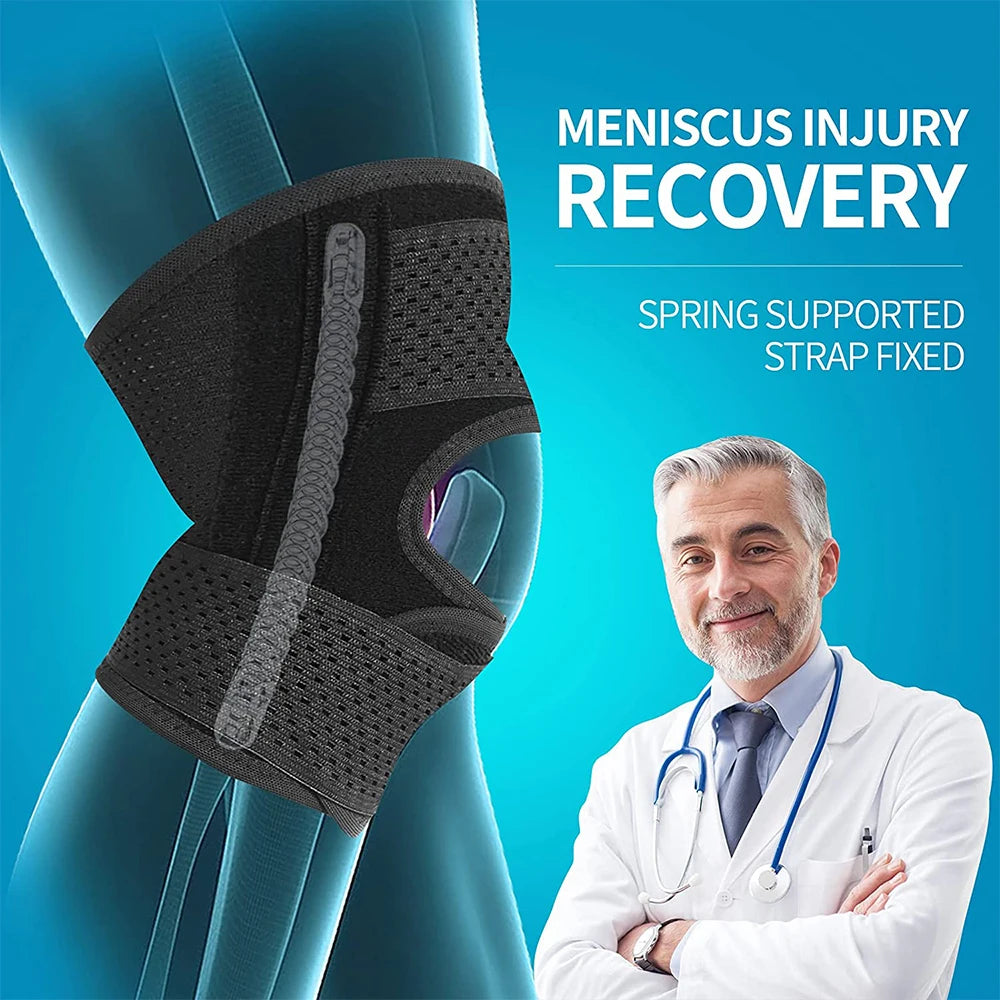 Knee Brace with Side Stabilizers for Meniscus, ACL/MCL & Arthritis Pain Relief