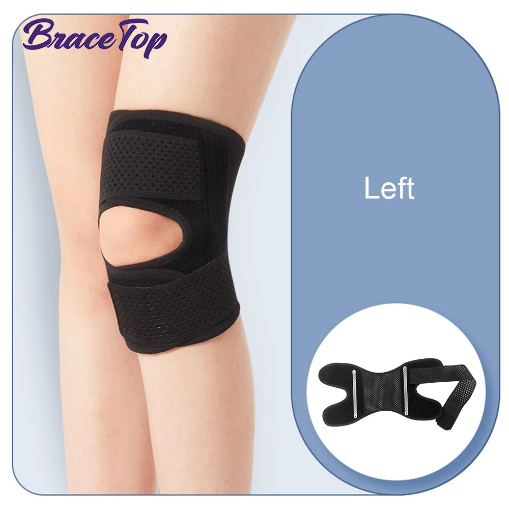 Knee Brace with Side Stabilizers for Meniscus, ACL/MCL & Arthritis Pain Relief