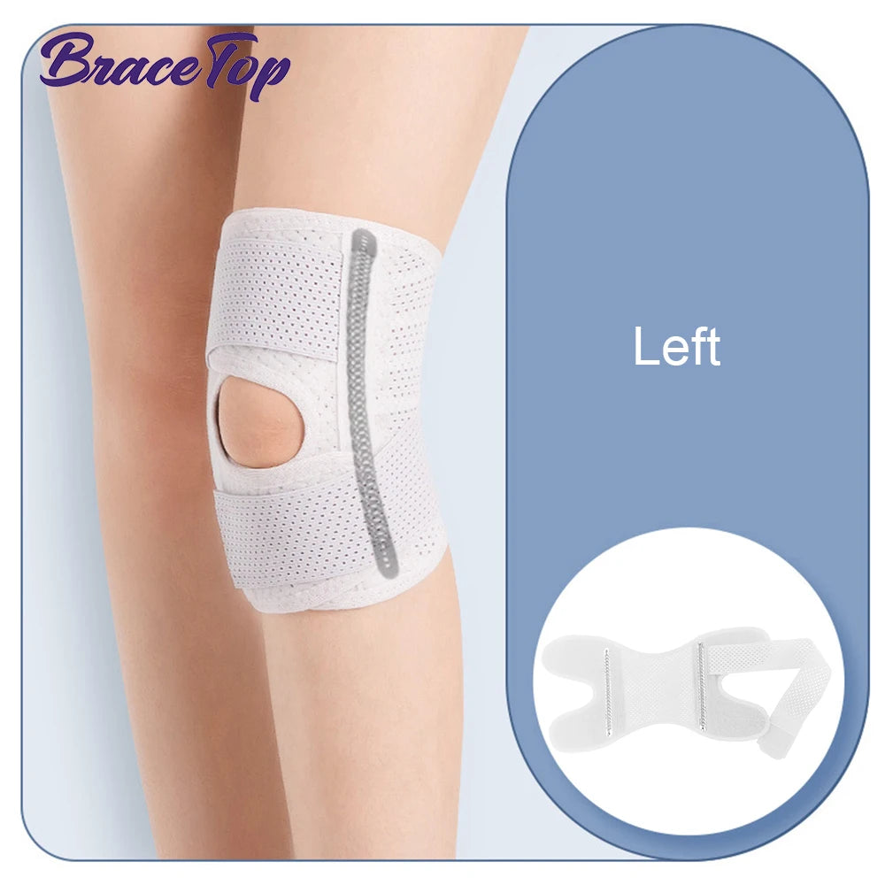 Knee Brace with Side Stabilizers for Meniscus, ACL/MCL & Arthritis Pain Relief