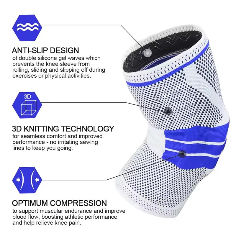 Silicone Knee Brace Sleeve for Arthritis & Joint Support