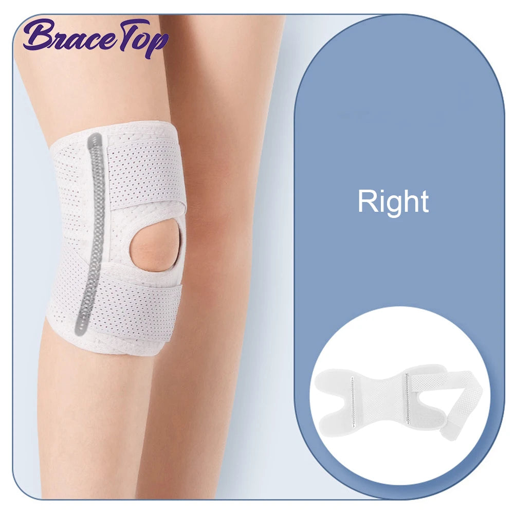 Knee Brace with Side Stabilizers for Meniscus, ACL/MCL & Arthritis Pain Relief