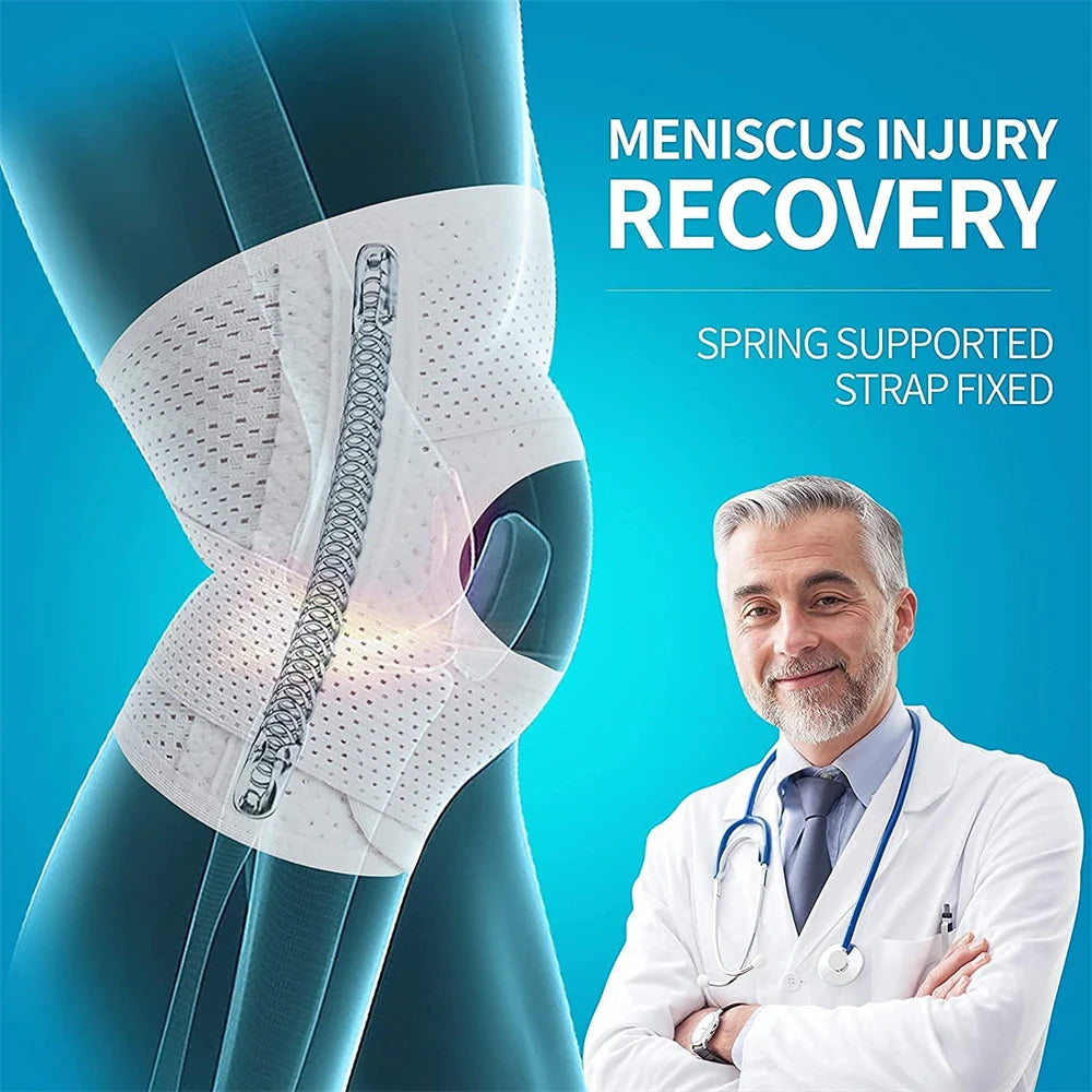 Knee Brace with Side Stabilizers for Meniscus, ACL/MCL & Arthritis Pain Relief